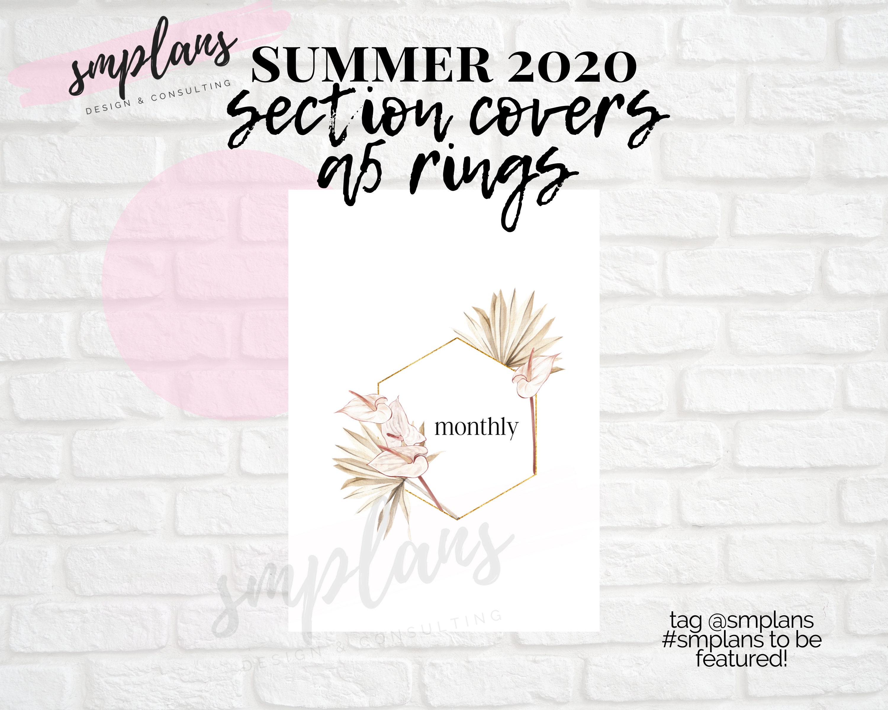 2021 Summer Florals Section Covers A5 Rings 2021 Summer Florals Section Covers A5 Rings