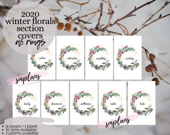 2021 Summer Florals Section Covers A5 Rings 2021 Summer Florals Section Covers A5 Rings