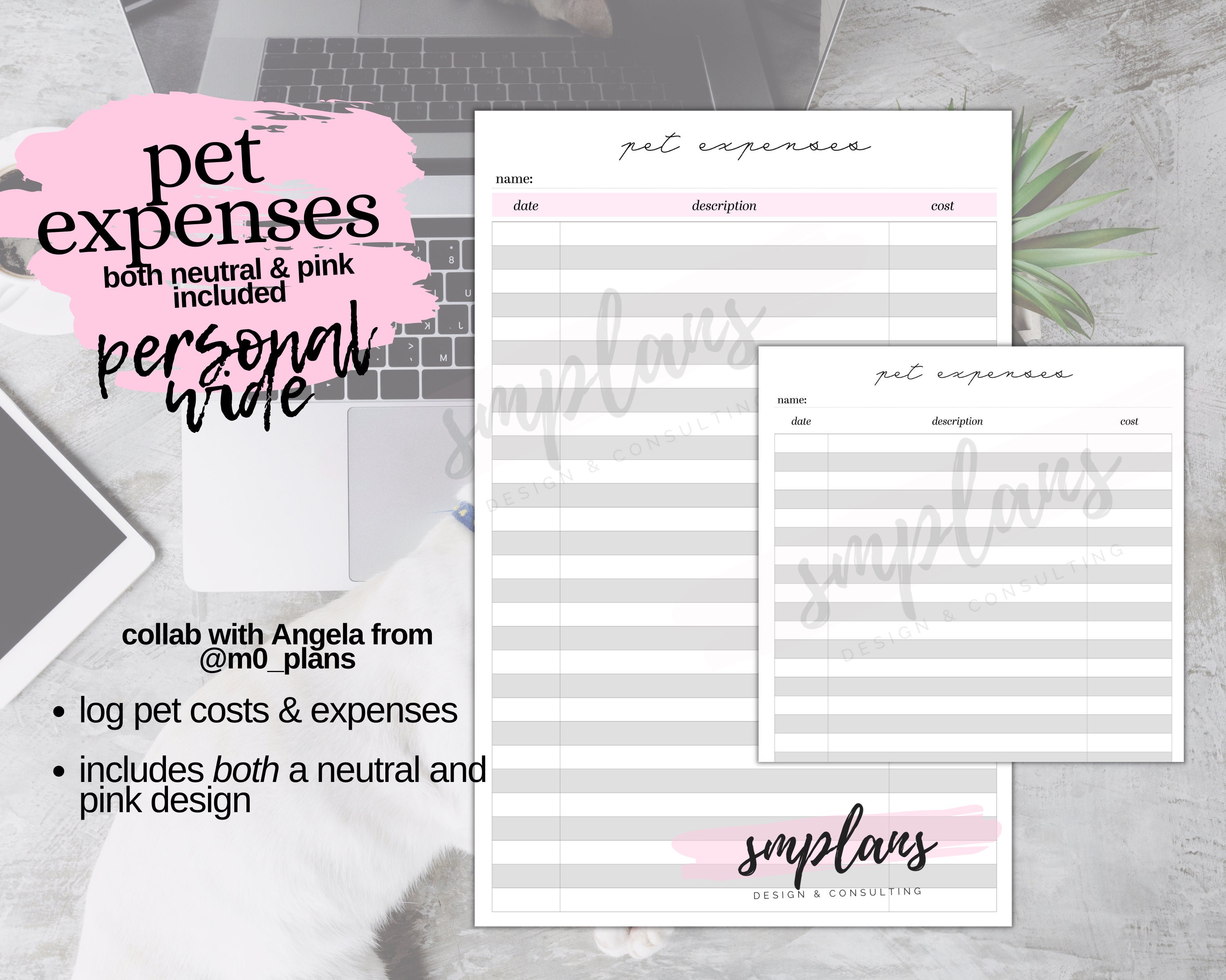 Pet Expense Tracker Budget Finance New Puppy Expenses Etsy