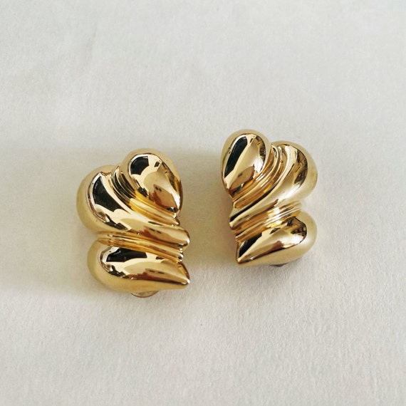 Vintage Signed St John Clip-on Earrings, Free Shi… - image 2