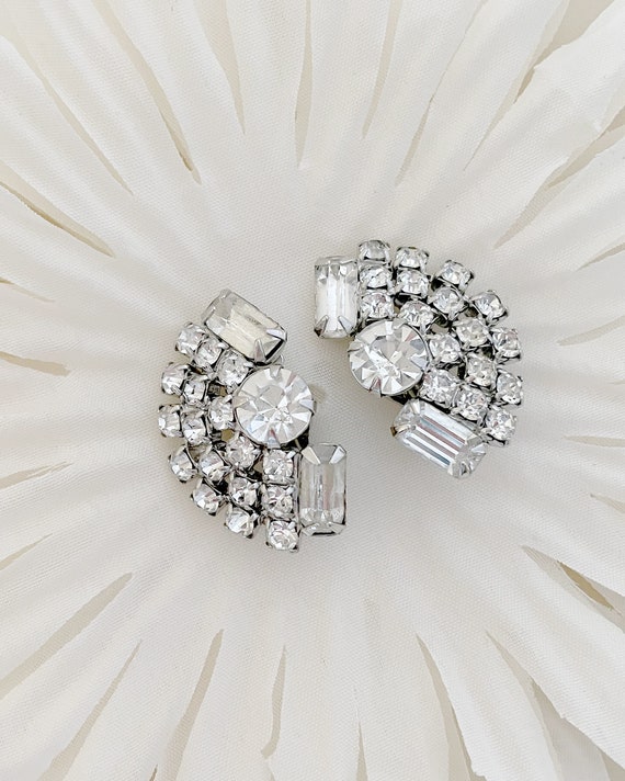 Rhinestone Crawler Clip-on Earrings