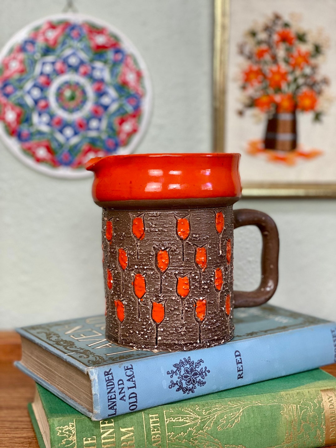 Mid Century Modern Holt Howard Italian Pottery Pitcher MCM Pottery