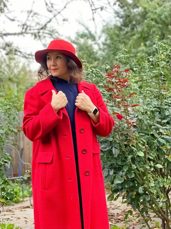 pendleton red wool coat