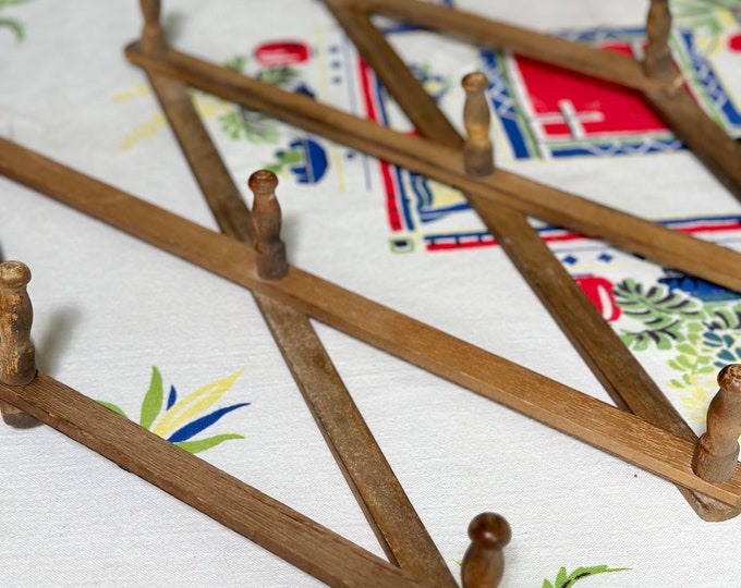 Vintage Accordion Peg Rack 1970s Decor Vintage Coat Rack Etsy