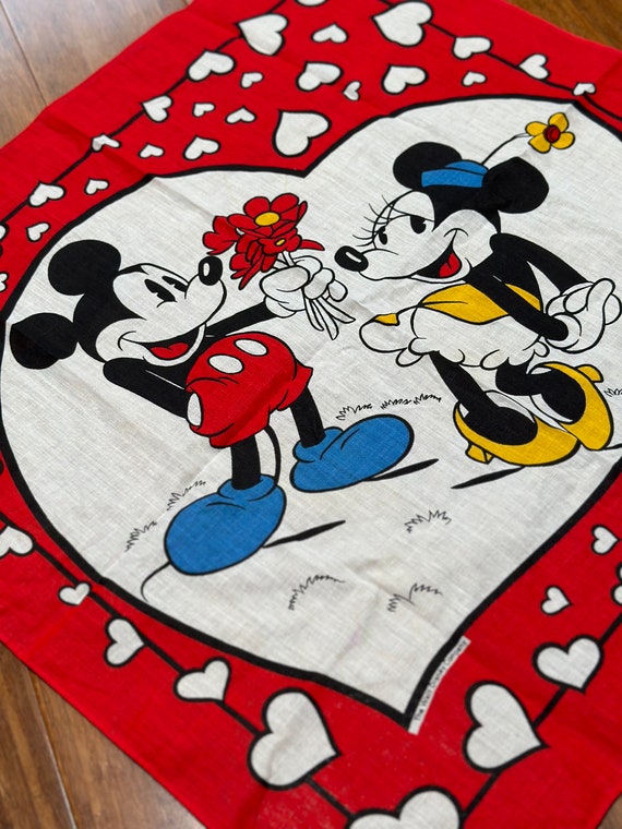 Vintage 1980s/1990s Mickey & Minnie Mouse Bandana… - image 7