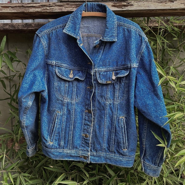 Vintage 1980s Lee Riders Jean Jacket | Acid Wash Denim Jacket | 80s Jean Jacket