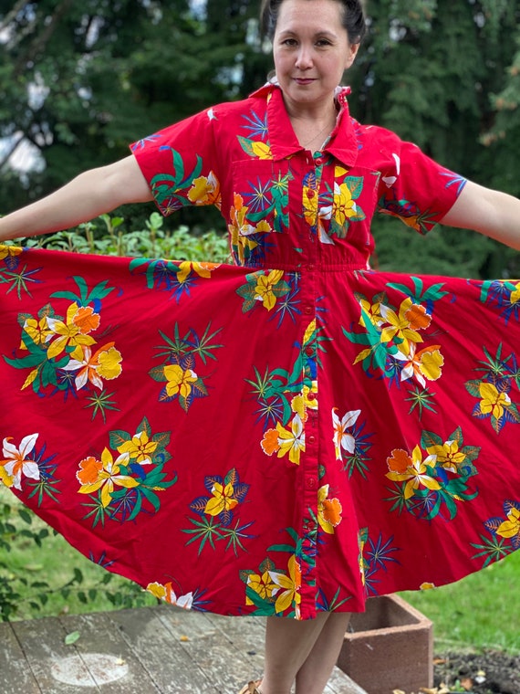 Vintage Floral Print Shirtdress | Act I | Made in