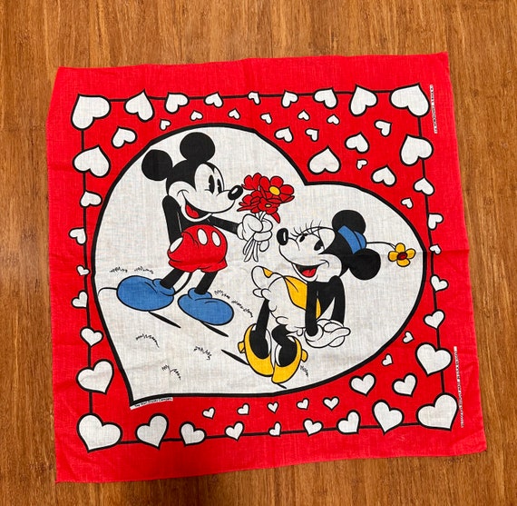 Vintage 1980s/1990s Mickey & Minnie Mouse Bandana… - image 6