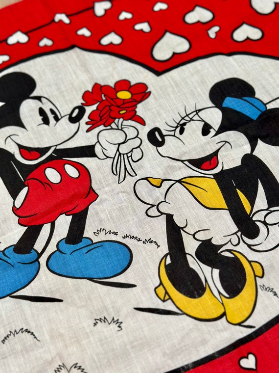 Vintage 1980s/1990s Mickey & Minnie Mouse Bandana… - image 2