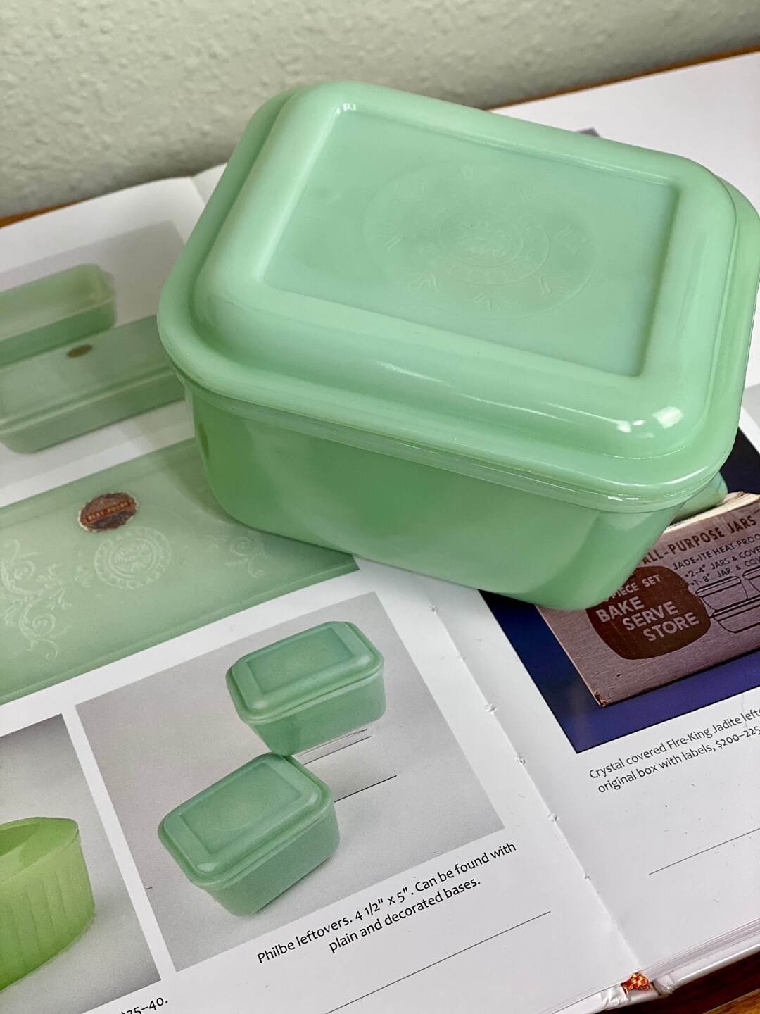 Fire King Jadeite Refrigerator Storage Dish and Lid Jadeite Etsy