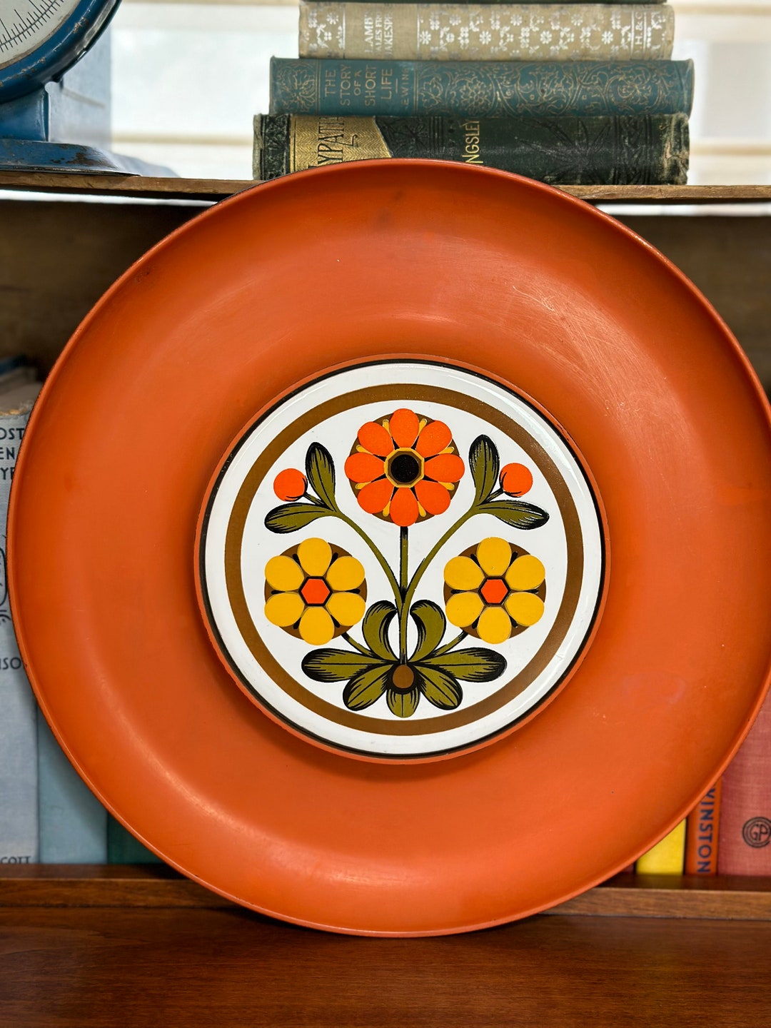 Vintage Tile Serving Plate 70s Mid Mod Serving Plate Etsy