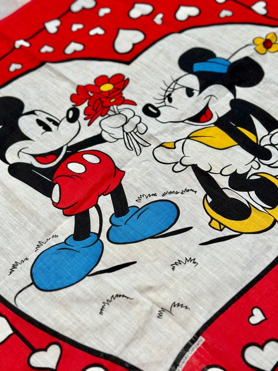 Vintage 1980s/1990s Mickey & Minnie Mouse Bandana… - image 5