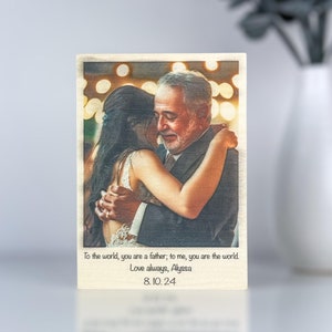 Father of the Bride Gift from Bride, Wedding Gift Dad from Daughter, Custom Photo Frame