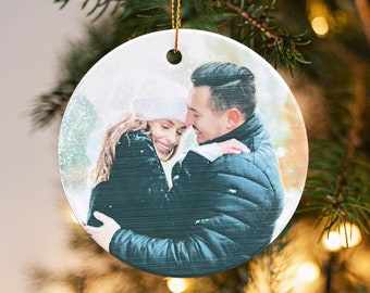 Custom Photo Ornament, Custom Christmas Ornament, Couples Ornament, Family Ceramic Ornaments, Christmas Decor, Christmas Gift Ornament