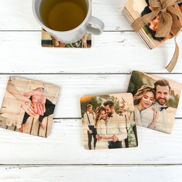 Personalized Coasters, Customized Coasters, Custom Coasters, Photo Coasters, Custom Photo Gift, Personalized Gift, Wooden Coasters