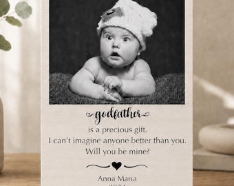 Godfather Proposal Picture Frame, Will You Be My Godfather Gift