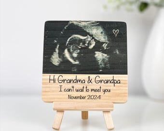 Grandparents Ultrasound Photo Frame, Pregnancy Announcement Gift