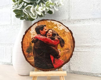 Personalized Picture Frame, Custom Photo On Wood, Gift For Mom, Gift For Hunters, Anniversary Gift, Wedding Gift, Family Photo Frame
