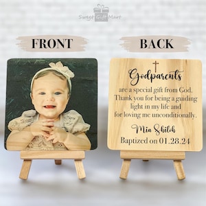 Godparents Frame, Godparents Gift, Personalized Godparents Gift for Baptism, Godparents Gift from Godchild, Thank You Gift
