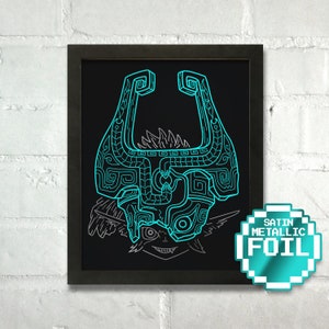 Midna Mask - Multi-Color Foil Print