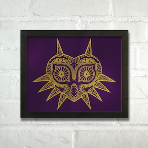 Majora&#39;s Mask - Gold Foil Print