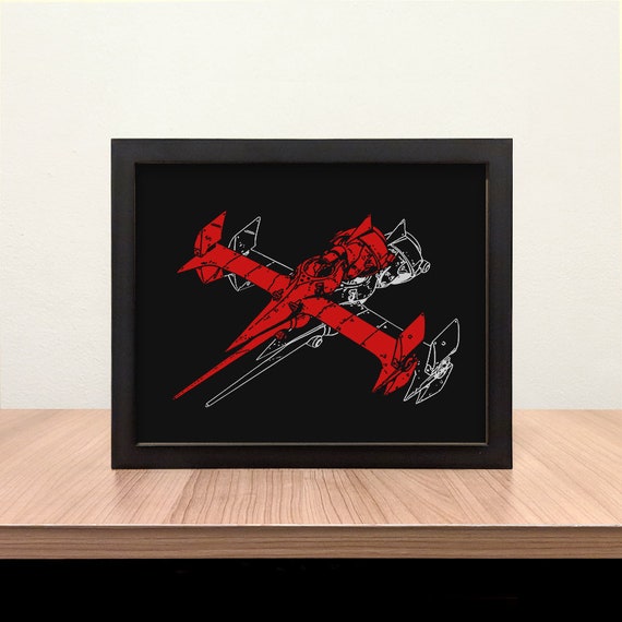 Swordfish Cowboy Bebop Ship Multi Color Foil Print Etsy