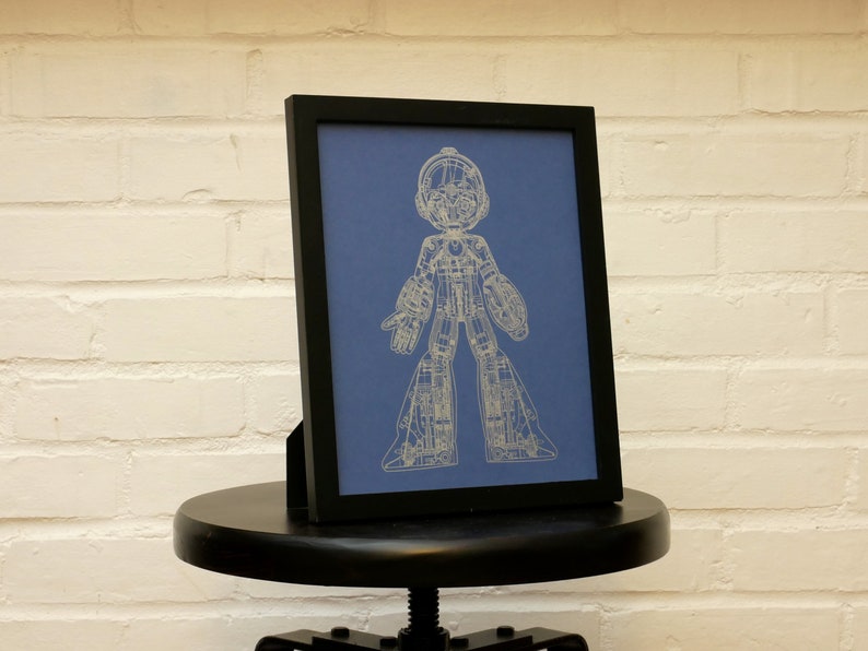 Megaman Blueprint Silver Foil Print image 6