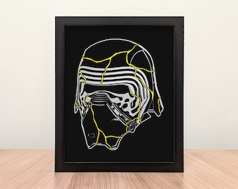 BORDERLESS Kylo Ren Kintsugi Metallic Foil Print