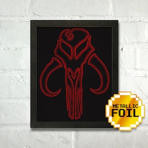 Mandalorian &#39;Bantha&#39;/Mythosaur Skull - Foil Print