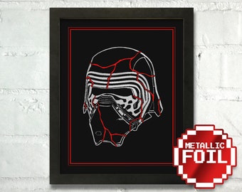 Kylo Ren KINTSUGI - Metallic Foil Print