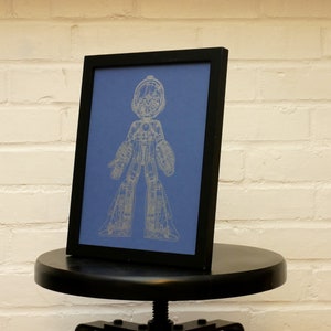 Megaman Blueprint Silver Foil Print image 4