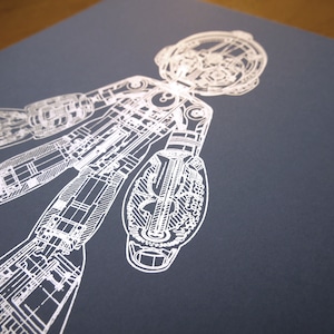 Megaman Blueprint Silver Foil Print image 7