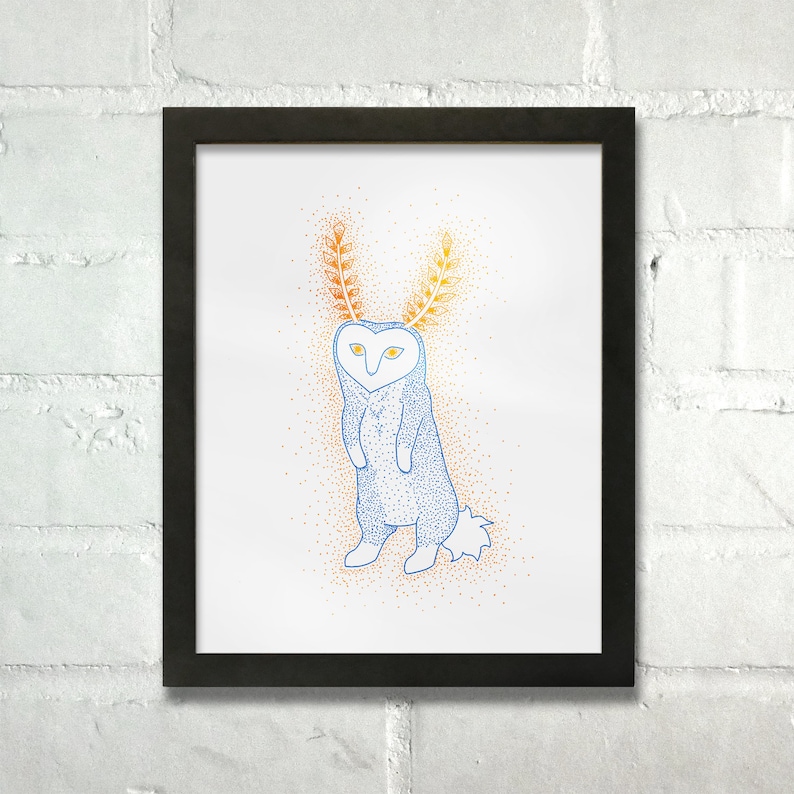 Handmade Video Games Wall Art: Blupee, Gold Metallic Foil Personalized Gift White