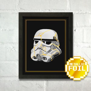 Storm Trooper KINTSUGI - Gold Foil Print