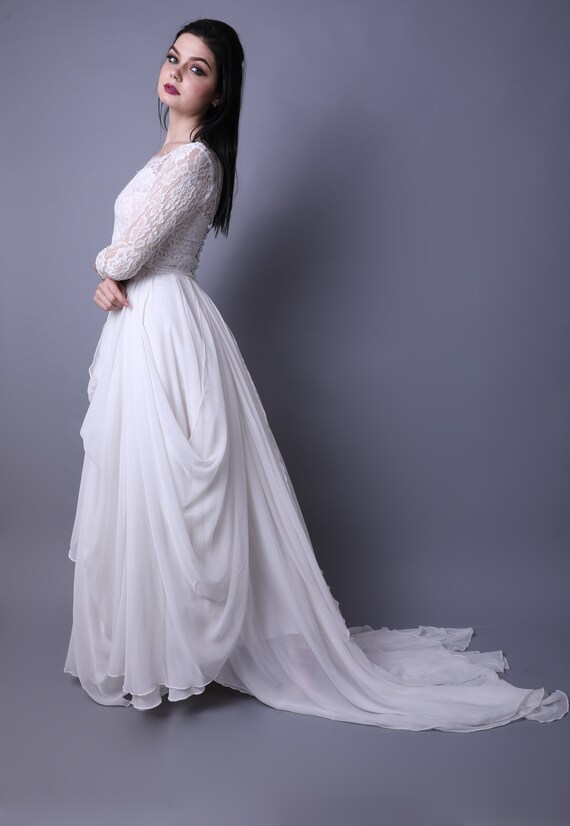 Chiffon Bridal Skirt Lightweight Bridal Skirt Bohemian Etsy