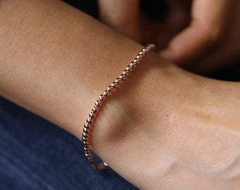14K Gold Ball Bracelet, 14K Gold Beads Bracelet, 14K Gold Bracelet, 14K Solid Gold Bracelet, 14K Gold Beads Bracelet, 14K Layering Bracelet