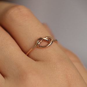 Knot Ring, 14k Solid Gold Ring, Knotted Ring, Love Knot Ring, Simple Dainty Ring, Minimalist Ring, Gifts for Her