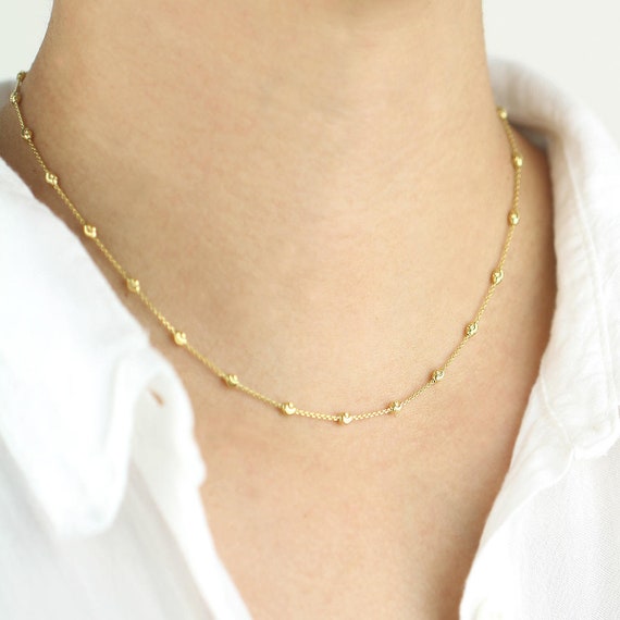 CANDACE - Gold Bead and Ball Necklace | veryDonna