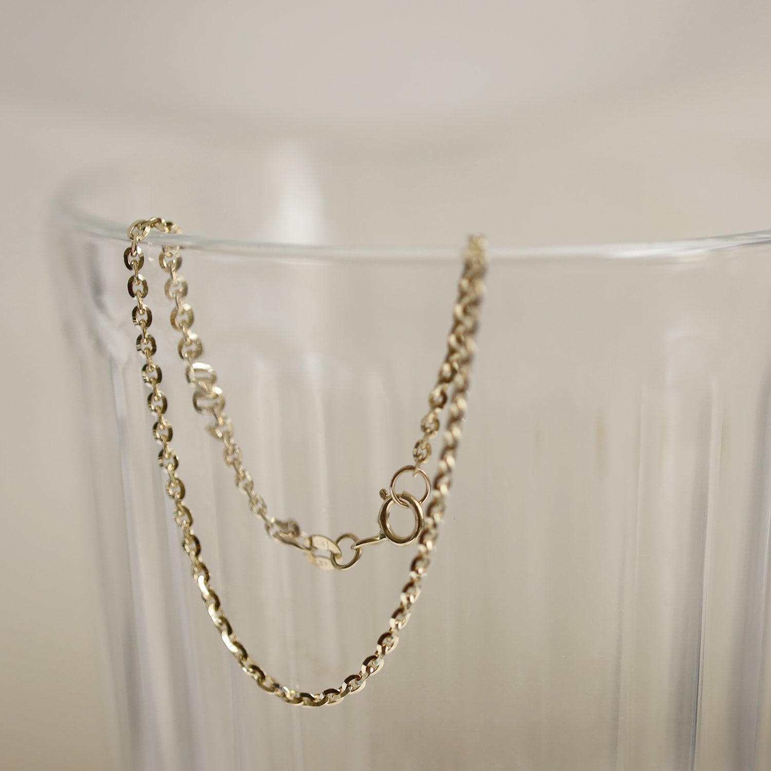 Thick Rolo Chain Anklet Gold Chain Anklet 14K Solid Gold Etsy