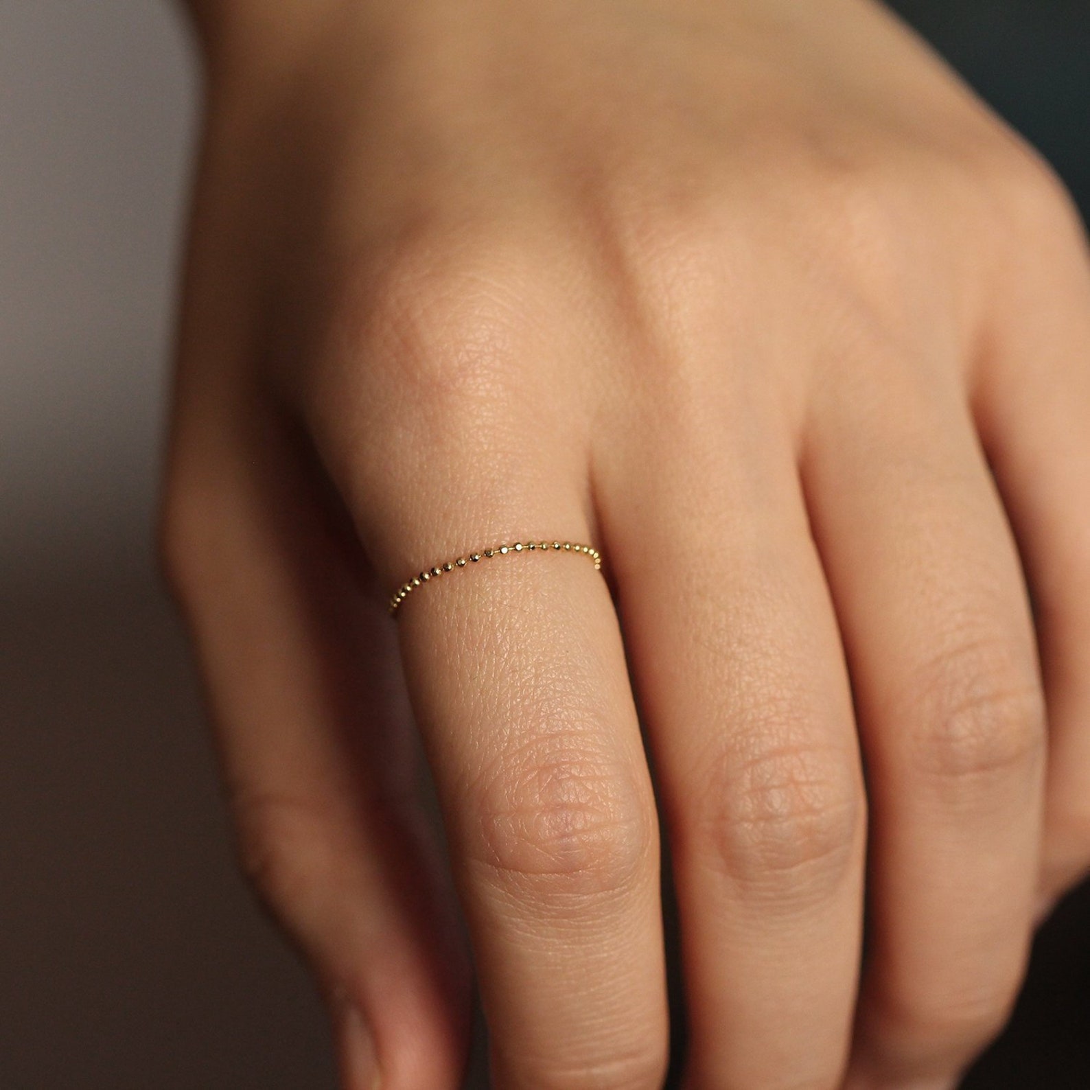 Chain Ring Soft Ring Minimalist Ring Dainty Ring Ball Etsy Israel