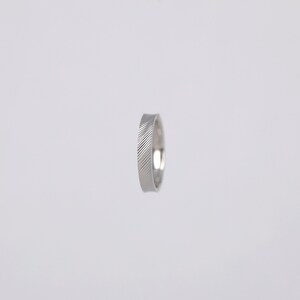 Diagonal Diamond Cut Eternity Ring, 14K Gold 3mm Ring Band, Wide ...