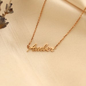 14K Name Pendant Necklace, Name Charm Necklace, Name Necklace, Monogram Necklace, Monogram Pendant, Baby Name Charm, Inital Charm Necklace image 6