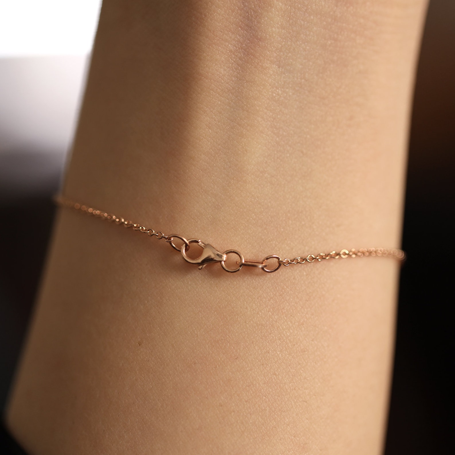 Heart Charm Bracelet Gold Heart Bracelet 14K Solid Gold Etsy