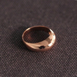 14k Gold 5mm Dome Ring, 14K Solid Gold Dome Shape Ring, Stacking Dome Ring, Layering Dome Ring, Stackable Dome Ring, Dome Minimalist Ring