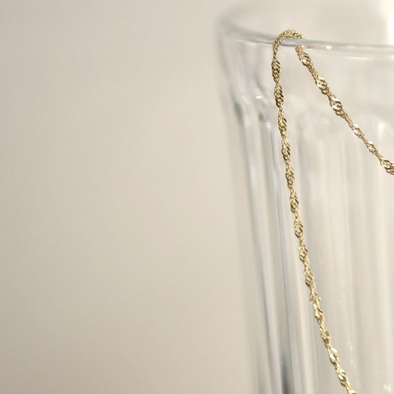 Singapore Chain Gold Chain Anklet 14K Solid Gold Anklet Simple