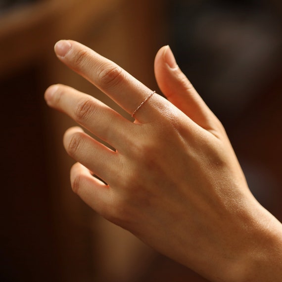 Raso Chain Ring, Soft Ring, Minimalist Ring, Dainty Ring, Chain