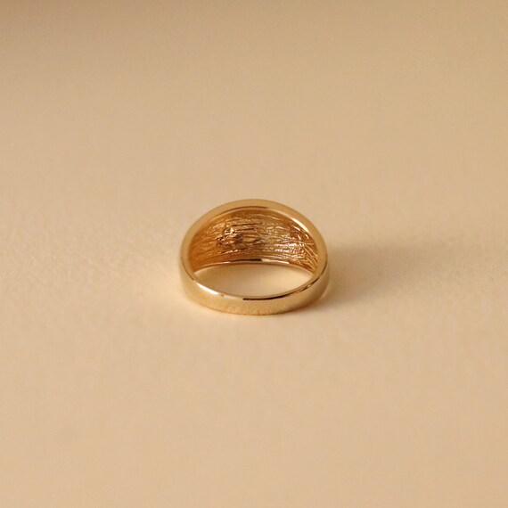 Gold dome ring 14k top