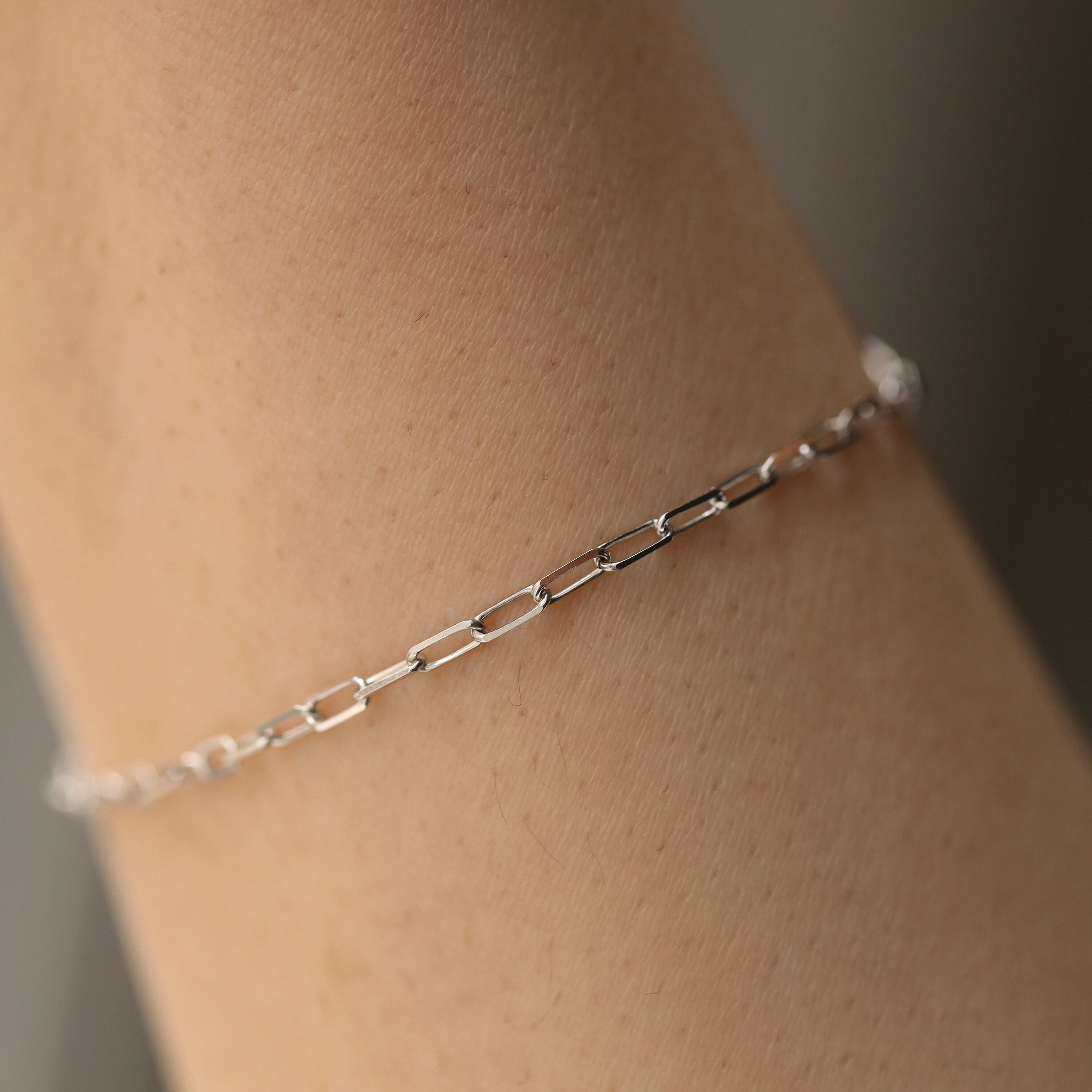 ジュエリーストラップ4個セット Mini Paper Clip Bracelet, 4.5mm Paper Clip Bracelet, 14K