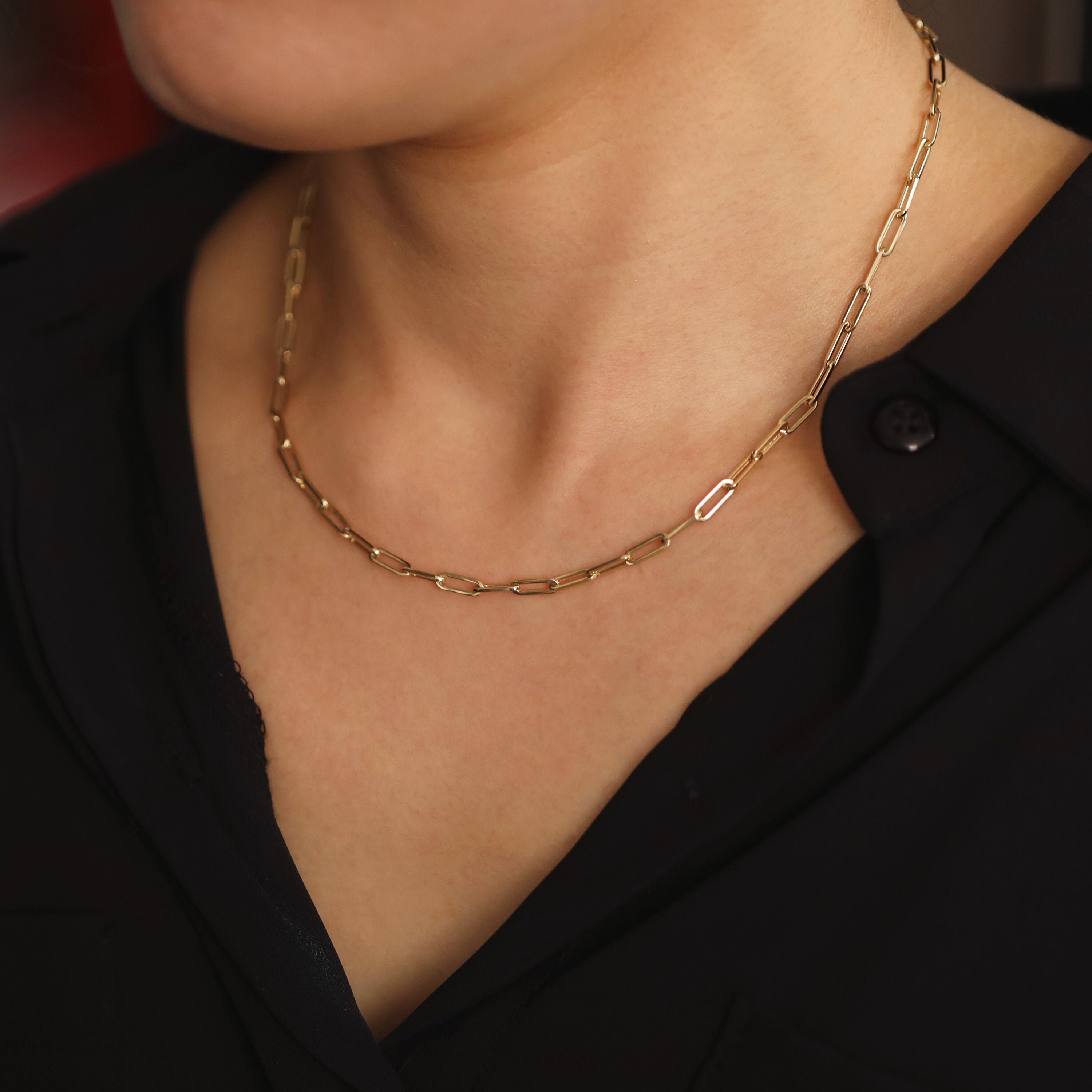 Paper Clip Necklace 9mm Paper Clip 