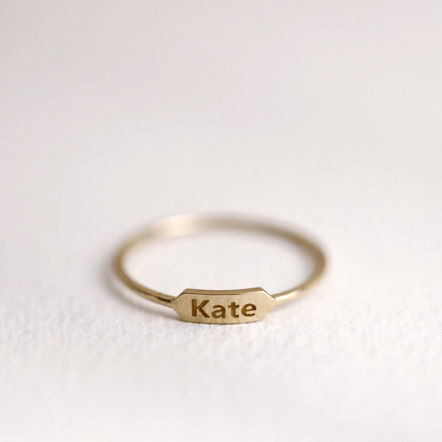 Personalized Name Plate Ring Name Band 